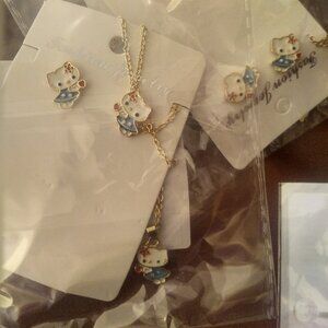 💲2  DOLLARS▶▶HELLO KITTY earring necklace set women or girls